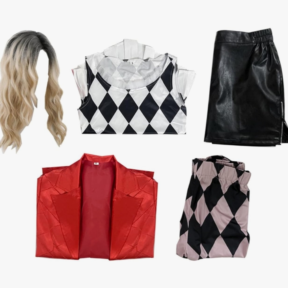 Women's Harley Quinn a.k.a Lee Quinzel Inspired Cosplay Halloween Clown Costume - Picture 2 of 12